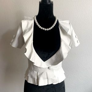 White leather jacket